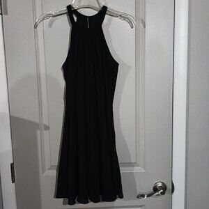 Express Formal Halter Dress Black 2 EUC
